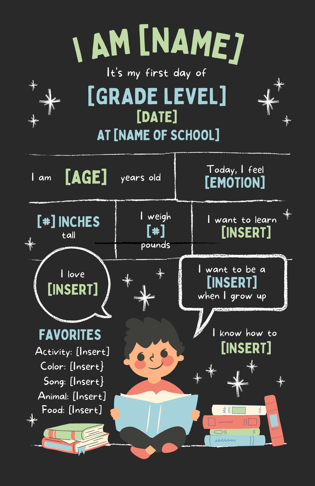 Digital Print - First Day of School Trading Card