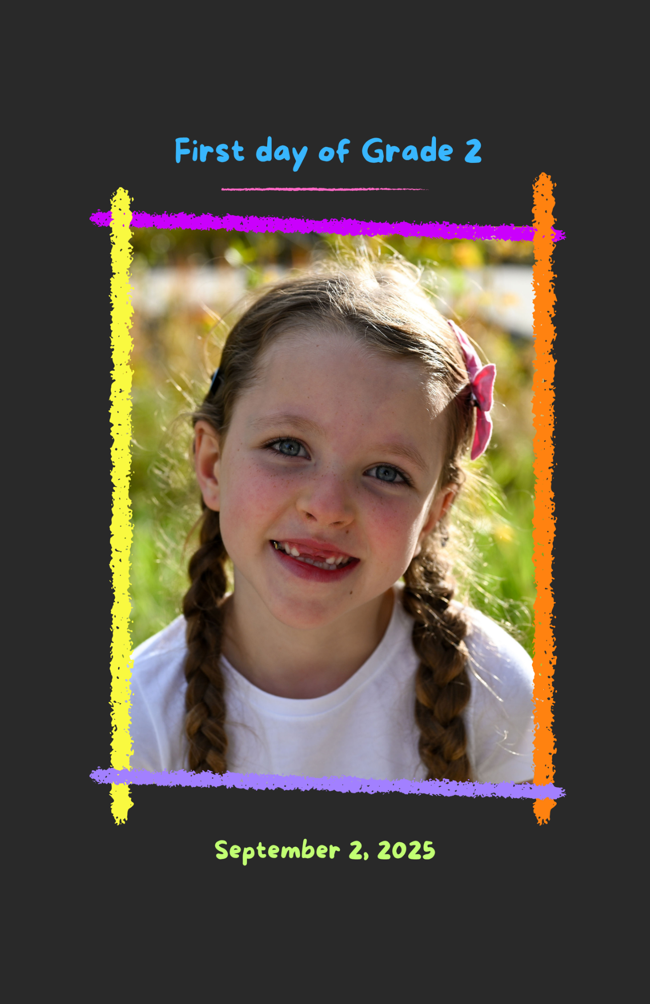 Digital Print - First Day of School Trading Card
