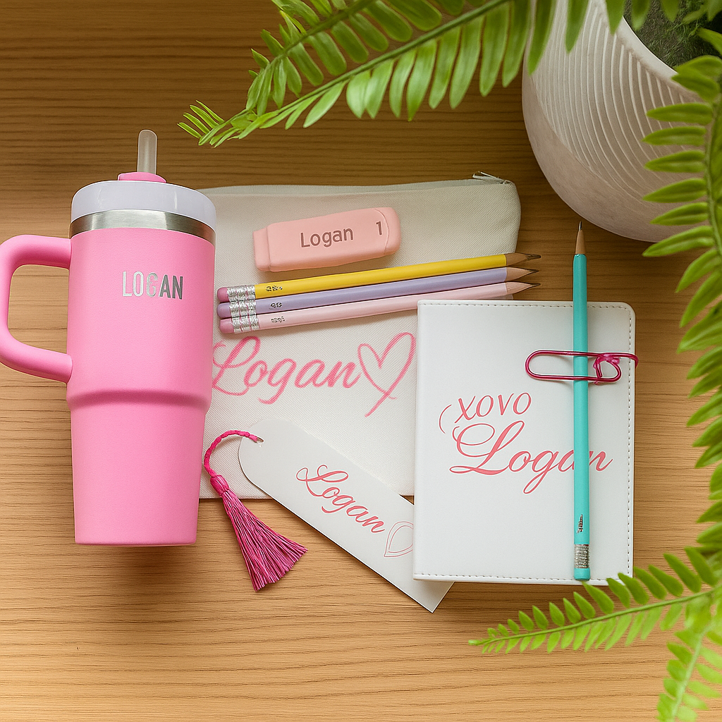 Personalized Stationery Set + 14 oz Tumbler Set