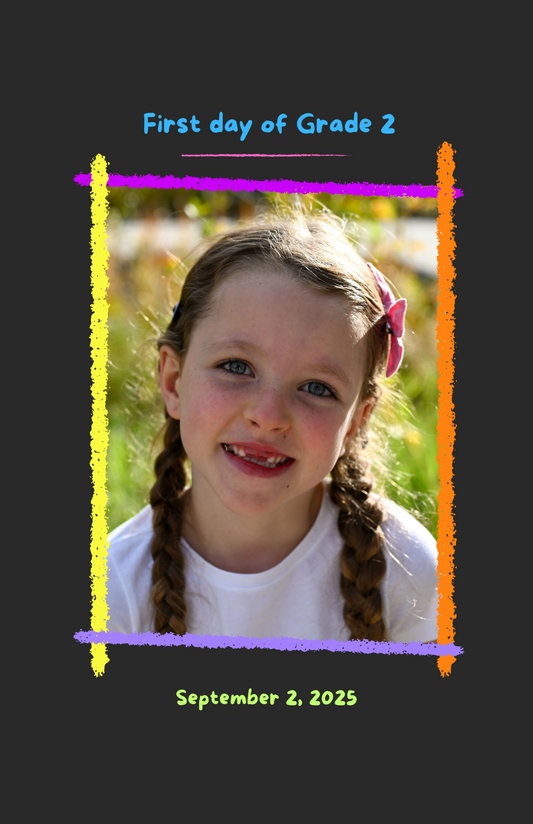 Digital Print - First Day of School Trading Card